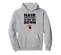 Hair Would Only Slow Me Down Bald Runner Speed Pullover Hoodie