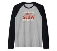 Hair Would Only Slow Me Down Classic Bald Grandpa Comedy Raglan Baseball Tee
