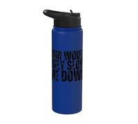 Hair Would Only Slow Me Down Funny Bald Stainless Steel Insulated Water Bottle