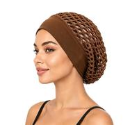 Hair Wrap Net Reusable Overnight Secure Snood Cap Cover | Mesh Crochet Hair Net for Women Teens Girls Traveling Home Indoor Outdoor Hotel Shower Coffee