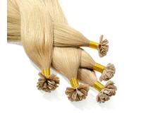 hair2heart Fusion U-TIP Keratin Bond Extensions | 100% real human hair extensions | 25 strands | smooth hair | #9/31, Light Blonde Gold Ash | 1 grams per strand | 24inch