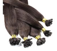 hair2heart Fusion U-TIP Keratin Bond Extensions | 100% real human hair extensions | 25 strands | smooth hair | #6/3, Dark Blonde Gold | 1 grams per strand | 16 inch