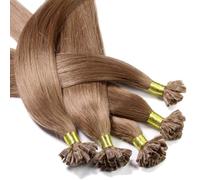 hair2heart Fusion U-TIP Keratin Bond Extensions | 100% real human hair extensions | 25 strands | smooth hair | #8/1, Light Blonde Ash | 1 grams per strand | 24inch