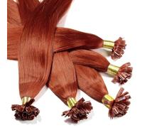 hair2heart Fusion U-TIP Keratin Bond Extensions | 100% real human hair extensions | 25 strands | smooth hair | #8/43, Light Blonde Gold Ash | 1 grams per strand | 20inch