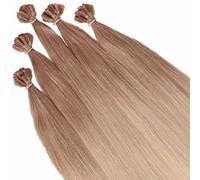 hair2heart Premium Remy Real Hair Bonding Extensions, Straight, 40 cm, #18-22 Honey Ombre 25 x 0.8 g
