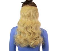 hair2heart Synthetic Hair Clip-In Extensions, 1-Piece, 60 cm, Colour #15 Golden Blonde
