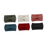 Hairband,6pcs Twist Knit Headband Knit Headbands for Women Ear Protection Hairband Headbands Fuzzy Lined Ear Warmer Wide Headbands Boho Hair Ties Outdoor Hairbands Acrylic Material