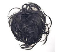 Hairband Black Scrunchie Hair Bun Chignon Fiber Hair Donut Roller Headband(A)