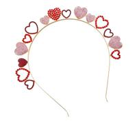 Hairband - Hairbands Women | Headbands For Girls | Cute Heart Glitter Headbands For Women & Girls | Valentine Day Headwear | Romantic Heart-Shaped Hair Accessory For Parties, And Love-Themed Outfits