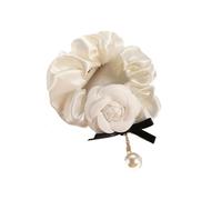 Hairband, Stretchy Camellia Wreath Headband Hair Circle, Scrunchies Hair Accessories(black)(White)