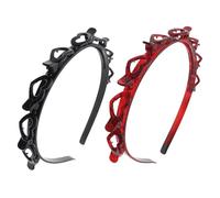 Hairband with Clips, Multifunctional Curly Hair Hair Clip Headband, Fixed Bangs Hair Band with Clips Attached, Braiding Hair Hair Accessories for Women, Double Braided Structurewomen Accessories