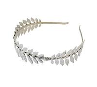 Hairband Womens, Shinning Leaves Shape Headband for Cosplay Golden Silver Greek Style Hair Hoop Wedding Party Leaves Crown