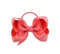 Hairbands Color Hair Bows Elastic Ties Kids Children Rubber Bands Ponytail Holders Hair Bands For Baby Girls Teens Toddlers 1pc Silk (Watermelon Red, 6x8cm)