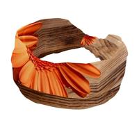 Hairbands for Women, Stretch Wide Headbands, Fashion Turban Head Bands, Gerbera on Wooden Background Yoga Workout Sweatband Head Wrap, Hair Accessories