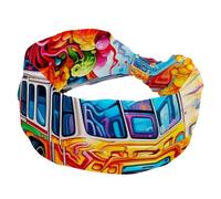 Hairbands for Women, Wide Headbands, Brain and Bus Stretchy Headband, Elastic Head Wrap Hair Accessories, Twisted Cross Hairband
