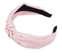 Hairbands Women Reusable Plastic Headband Grid Bow Tie Velvet Wide-Brimm Pretty Headwrap Hair Band Lightweight Navy silver pink red beige black Best ChoiceDurability