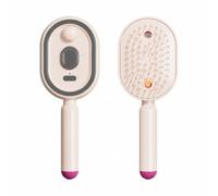Hairbrush Mister Tool, Mist Spray Electric Brush with Comfortable Handle Design, 2-In-1 Misting Hair Brush Red Light Spray Massage Comb(Pink)