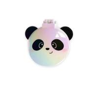 Legami - Cute Panda Theme Hair Brush with Mirror, Foldable Brush, Opens and Closes with One Click, Convenient and Convenient to Take Anywhere