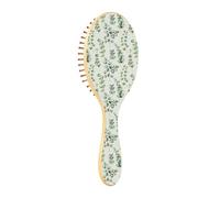 Hairbrush wood pattern watercolor green eucalyptus round leaves wood hairbrush wood hairbrush wood hairbrush wood hairbrush wood hair brush wood embassy brush wood