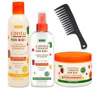 Haircare Bundle with Kids Shampoo, Detangler Spray, Leave In Conditioner, and Wide Tooth Comb for Easy Detangling, Deep Moisture, and Healthy, Manageable Hair - Kids Curly Hair Products