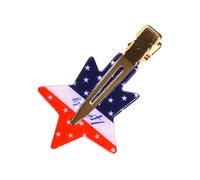 Hairclip Alphabet Five Pointed Star Gold Powder Solid Color Acrylic Hairpin Side Clip Side Hairpin Girls Hair Accessories (A, 6X4X1cm)