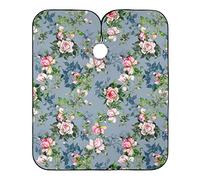 Haircut Apron Gown Pink Red Flower Green Leaves, Hairdressers Professional Salon Cape Personalised Hair Cutting Cape For Family Women Hairdresser