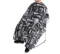 Haircut Hairdresser Cape Cloth Apron, 3 Patterns Waterproof Salon Hairdresser Fabric Hair Cutting Stylist Dress Barber Cape Stretch Out Hand Waterproof Salon Barber Gown (30 x 24 x 1 cm Comb), Default