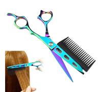 Haircut Scissors 2 in 1 Hair Cutting Scissors with Detachable Comb 6.9'' Barber Stainless Steel Professional Hair for Barber Shop, Salon, Home Use Green..