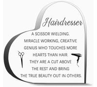 Hairdresser A Scissor Wielding Decor Acrylic Heart Gifts Sign Office Art Decorations