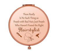 Hairdresser Gift Travel Compact Pocket Makeup Mirror Hair Stylist Gifts Folding Makeup Mirror Salon Stylist Gift Hairdresser Appreciation Gifts Funny Barber Gifts for Girls Christmas Graduation Gift