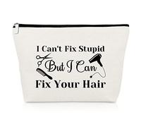 Hairdresser Gifts Hair Stylist Gifts for Women Funny Makeup Bags Hair Dresser Gift Cosmetology Graduation Gift Salon Stylist Gift Thank You Friendship Gift Cosmetic Pouch Hairdresser Retirement Gifts