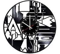 Hairdresser Salon Barber Scissor Vintage Black Vinyl Record Wall Clock Wall Art 3D Modern Design Office Bar Room Home Decor Gift