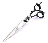 Hairdresser scissors, semi-black handle scissors, Japan 440c steel, cutting scissors + thinning scissors + bending scissors set (Cutting scissors)