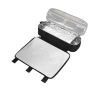 Hairdresser Travel Case - Portable Tool Bag, 2 in 1 Organizer with Heat Resistant Mat, Compact Hair Tool Holder | Suitable for Ironing Plates,