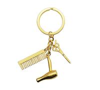 Hairdressers Keyring Hair Stylist Keyring Hairdresser Hair Dryer/Scissor/Comb Charm Pendant Keyring, Perfect for Salon Owner Hair Stylist Gift Graduation Gift