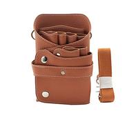 Hairdressing Belt Scissors Waist Bag Shoulder Tool Kit Pet Groomer Professional Scissor Bag(Brown)