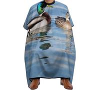 Hairdressing Cape Blue Animals Mallard Ducks Wild Birds Nature, Professional Hair Colouring Cape Stain resistant Barber Hairdresser Capes for Styling Salons 140X168cm