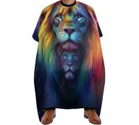 Hairdressing Cape Lion Animal Kings Sun and Moon, personalised Hair Colouring Cape Waterproof Barber Haircut Capes for Family Haircut 140X168cm