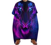 Hairdressing Cape Purple Galaxy Sky Wild Animals Tiger, personalised Hair Colouring Cape Stain resistant Haircut Apron Gown for Women Men 140X168cm