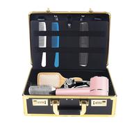 Hairdressing Case with 2 Combination Locks and Removable Shoulder Strap Makeup Bag Extra Large Travel Makeup Bag for Professional Makeup Artists, Barbers, Hairdressers, Cosmetologists