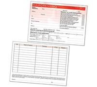 Hairdressing Client Record Card - Treatment Consultation Form for Mobile Therapists & Salons A6 Pack of 50 - Landscape