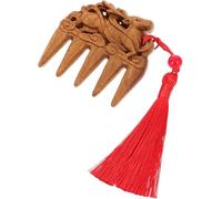 Hairdressing Combs,combs for women,combs for men,hair combs,Wooden Massage Comb Wide Tooth Comb Carved Hair Brush with Tassel 2.3 inch for Curly Hair Detangling Scalp Scraping Tool (5.9x5.2cm)