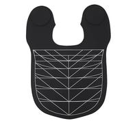 Hairdressing Gown Silicone Hair Cutting Guide Collar Waterproof Cape With Guidelines Weighted Dye For Salon Home for Salons(Black)