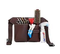 Hairdressing Pouch Belt Professional Barber Scissors Bag Waist Pack Hair Salon Tool(Coffee)