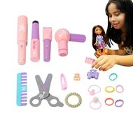 Hairdressing Salon Set - Wooden Educational Toy for Learning to Style | Hairdressing Tools for Girls 3+ Years Old School Playroom Daycare Birthday Party