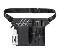 Hairdressing Scissor Bag, PU Leather Barber Waist Pouch with Belt, Professional Shears & Comb Holster, Hairstylist Tool Holder Bag for Salon, Spa & Hairdressers