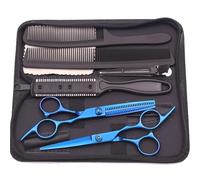 Hairdressing Scissors 6.0'' Professional Hair Scissors Cutting Shears Thinning Hairdressing Haircut Razor Comb Set Salon Barber Home(Color 28)