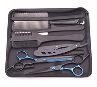 Hairdressing Scissors 6.0'' Professional Hair Scissors Cutting Shears Thinning Hairdressing Haircut Razor Comb Set Salon Barber Home(Color 21)