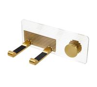 Hairdressing Scissors Holder，Wall-Mounted Hair Dryer Rack Acrylic Blow Holder Bathroom Organizer for Tools Combs and Beauty Accessories
