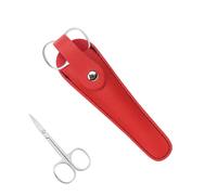 Hairdressing Scissors Pouch - Leather Scissor Bag, Sheath for Barber Salon Household Use, Durable Button Cover Case for Scissors Protection | Easy Storage Rust Resistant